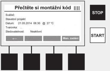 Naskenujte kód tvarovky pomocí skeneru čárového kódu. Je-li skener čárového kódu vadný, nebo nelze-li kód tvarovky přečíst, lze tento kód zadat ručně.