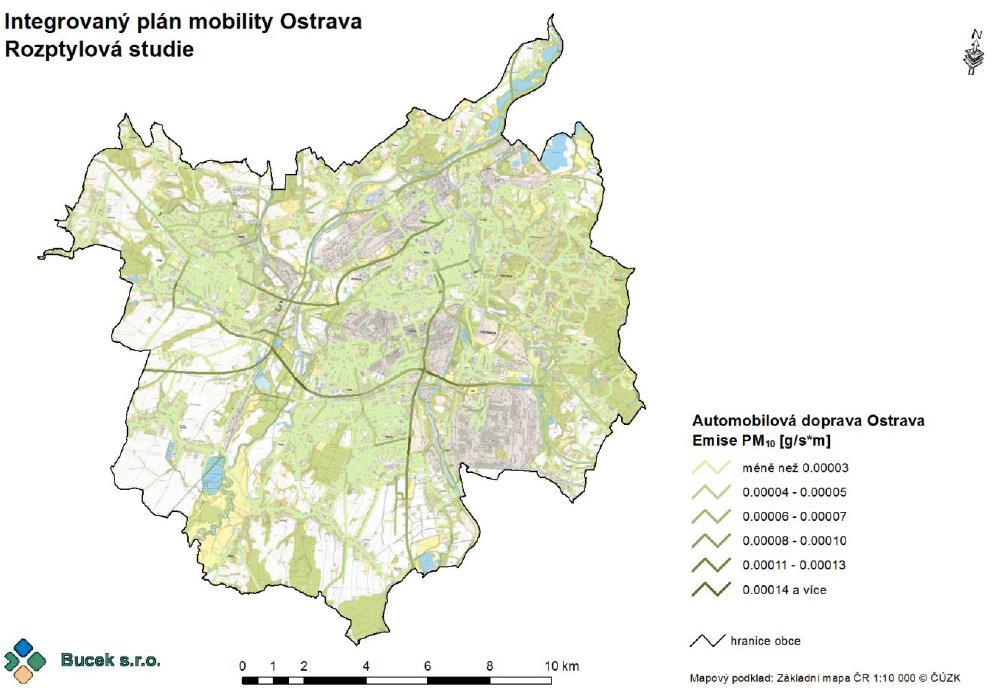 Části města, kde je doprava imisně významná Mobilní zdroje mají nejvýznamnější vliv v blízkosti dopravně vytížených komunikací (dálnice D1 v místě křížení s ulicí Rudnou, křížení ulic Rudná a