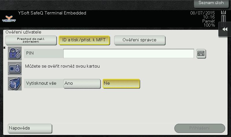 Vložte předlohu pro snímání do podavače. 2.