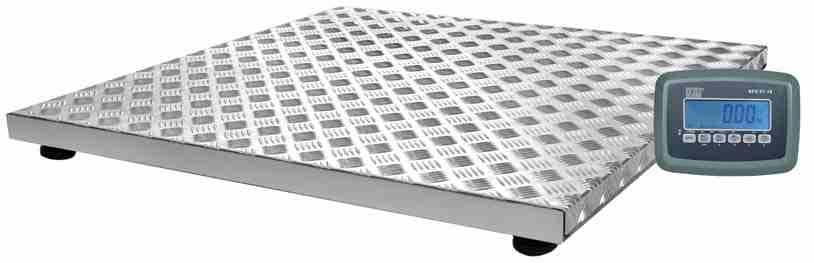 Plošinová váha Typ: KPZ 2/ECO Solidní a stabilní ocelová žáruvzdorně pozinkovaná konstrukce, vroubkovaná aluminiová deska.