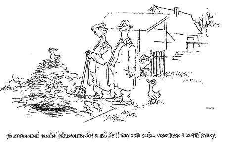 literární přínos české karikatuře, když jsem sám přešel