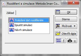 Parametry simulace se nastaví na základě odhadu z dat: Tato možnost je běžně využívána v nejrůznějších aplikacích, kdy už máme nasbírán vzorek dat a na jejich základě se ptáme například, jak často