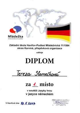 Maturitní zkoušky z NJ vykonali studenti s velmi dobrými výsledky. 6. 6. 2017 Na zkušenou do Německa Workshop pro studenty septimy a 3.