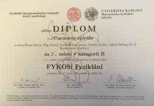 Šimon Karch a Ondřej Krabec soutěžil v kategorii B třetích ročníků a vybojoval skvělé třetí místo.
