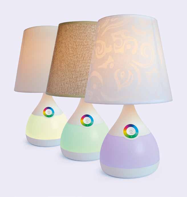 TECHNOLOGIE Příkon 6W Noční lampička Teplota barvy 3000K (teplá) Regulovatelná jasnost max 330lm Ecru DN006 Coffe DN007 Deco DN005 Night Postarej se o klidný spánek svého dítěte Získáš ideální noční