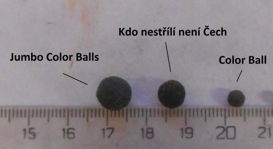 Obr. 35 ENFK jednotlivých římských svící Neboť jsou ENFK z římské svíce Jumbo Color Balls veliké přibližně 8 mm a hmotné průměrně 0,557 g byly na lodičku umístěny 4 kusy, z římské svíce Kdo