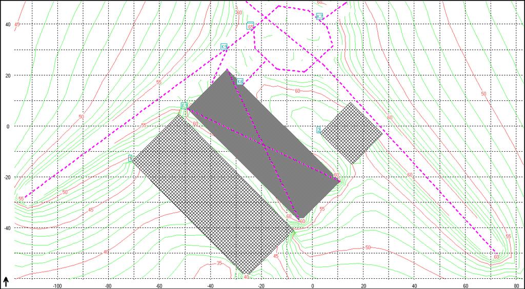hluková mapa izofony Obrázek: Grafické