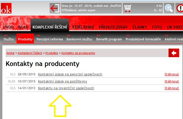 V kontaktech je vždy uveden název partnera, osoba pověřená jednat s osobami ze společnosti Broker Consulting, telefonní nebo e-mailový kontakt.