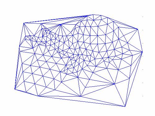 3 6. DELAUNAYHO TRIANGULACE Triangulace byla vymyšlena Borisem Delaunay v roce 934. Algoritmus slouží k rozdělení množiny bodů z n-rozměrného prostoru do sítě konvexních trojúhelníků.