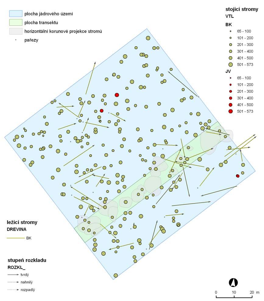 obr. 9 Mapa jádrového území Kleť