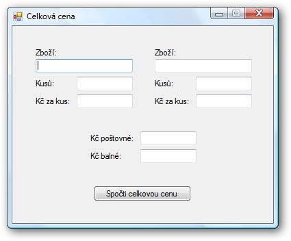 př. spočítá celkovou cenu objednávky a nesmí zhavarovat na žádném vstupu