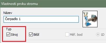 Stroj - označení Ve stromové hierarchii je třeba nadefinovat stroj. Jinými slovy je třeba sdělit softwaru, kde se nachází pozice daného stroje ve stromu.