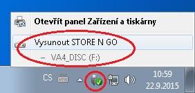 Odpojení přístroje VA3Pro/VA4Pro Stejně jako při komunikace přístroje s DDS nikdy neodpojujte přístroj v průběhu komunikace programu s přístrojem! Může to vést k poškození přenášených dat.