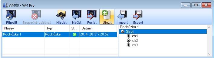 Až systém oznámí, že zařízení bylo odebráno je možno vysunout komunikační kabel z přístroje.