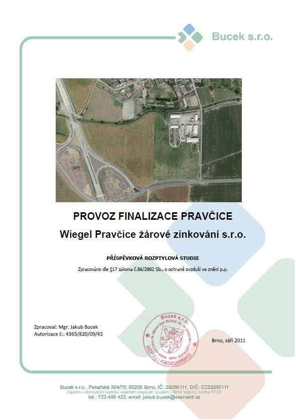 WIEGEL Rozšíření výrobních kapacit Pravčice ČÁST F DOPLŇUJÍCÍ ÚDAJE