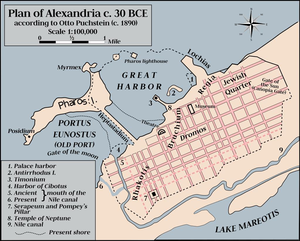 4 Geometrické útvary v rovině Obrázek 12: Plán starověké Alexandrie, https://commons.wikimedia.