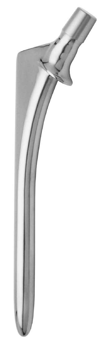Náhrady kyčelního kloubu MC-S MC-S Medin cylindrický ocelový femorální dřík MC-S Medin Cylindrical Steel Femoral Stem FEMORÁLNÍ DŘÍK CYLINDRICKÝ S LÍMCEM cementovaný FeNiCr ISO 58/1, ISO 58/9 kužel
