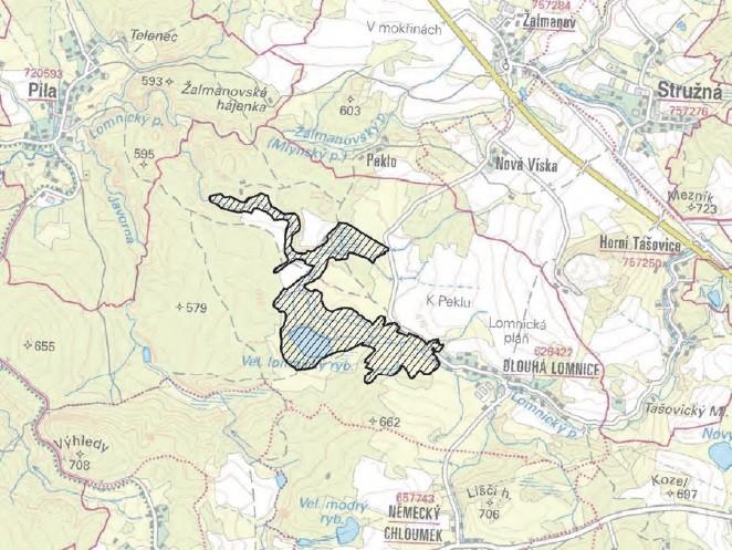 Název: Evropsky významná lokalita Lomnický rybník Kód lokality: CZ0414027 Rozloha: 109i65 ha EVL leží na rozhraní Doupovských hor a Slavkovského lesai asi 10 km jihovýchodně od Karlových Varů (obr.