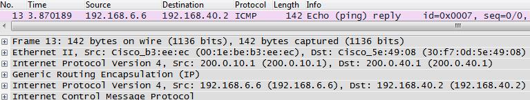 Zde již není přiřazena MPLS značka. Směrovač totiž zaslal požadavek (implicit-null) na R2, aby již značku ze záhlaví odstranil. Obrázek č.