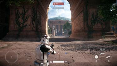 NÁVRAT DO BATTLEFRONTU HERNÍ OBRAZOVKA ZA CHŮZE Informace o hře Zaměřovací kříž Skener Ukazatel zdraví Schopnosti postavy Získaná schopnost INFORMACE O HŘE Horní část obrazovky je vyhrazena
