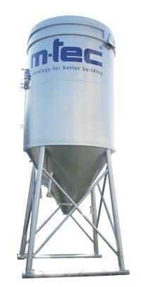4.38 Staveništní hákové silo M-Tec Bude dopraveno na staveniště firmou M-tec a bude sloužit pro uskladnění sypkých směsí pro omítky. Využití bude během dokončovacích prací.