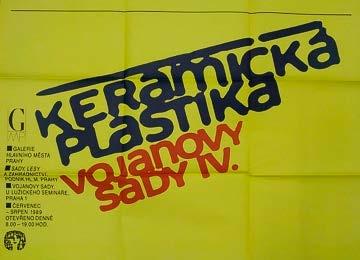 [Obr. 118] Plakát k výstavě Keramická plastika ve Vojanových sadech z roku 1989. [Obr. 116] Hana Exnarová, Můj tygr, 1989.