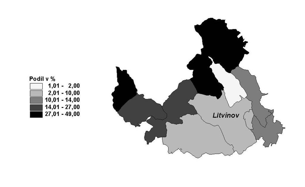 SO ORP LITVÍNOV Bytový fond podle výsledků sčítání lidu, domů a bytů v rodinných domech Trvale obydlené byty z toho byty v bytových domech na 1 000 obyvatel na 100 cenzových domácností Neobydlené