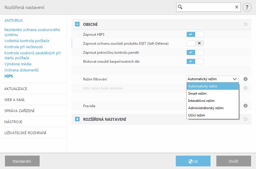 ESET Endpoint Antivirus má vestavěnou technologii Self-Defense, která brání škodlivé aplikaci v narušení nebo zablokování antivirové ochrany.