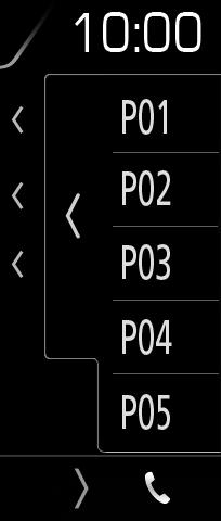 DAB 8 Jednotlivé ukazatele DAB: Probíhá příjem digitálního rádia. RDS: Je přijímán Radio Data System. MC: Je zobrazena přijímaná služba.