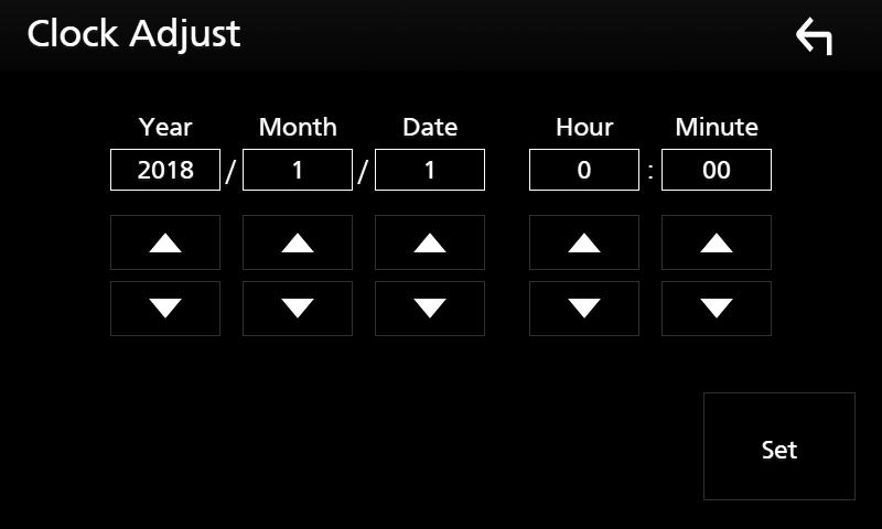 Podržením stisknutého tlačítka [R] se hlasitost plynule zvyšuje až na úroveň 15. hhzobrazí se obrazovka SETUP Menu. 3 Klepněte na [User Interface].