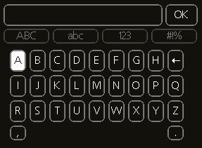 Používání virtuální klávesnice Nabídka nápovědy V mnoha bídkách je symbol, který zmená, že je k dispozici další nápověda. Chcete-li zobrazit text nápovědy: 1.