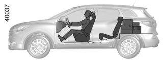 PŘEPRAVA PŘEDMĚTŮ V ZAVAZADLOVÉM PROSTORU Přepravované předměty umísťujte do zavazadlového prostoru vždy tak, aby jejich největší plocha dosedala: Na opěradlo zadní lavice v případě obvyklého
