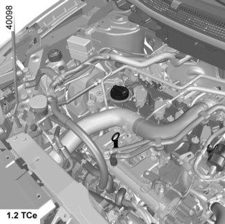 HLADINA MOTOROVÉHO OLEJE: doplňování hladiny, plnění (1/3) 1 1 2 2 Doplnění a naplnění Vozidlo musí stát na rovném povrchu, motor musí být vypnutý a studený (například ráno před prvním spuštěním