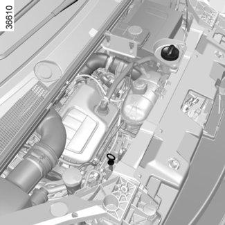 HLADINA OLEJE V MOTORU: doplnění, plnění (2/2)/VÝMĚNA MOTOROVÉHO OLEJE 2 1 Odšroubujte uzávěr 1.