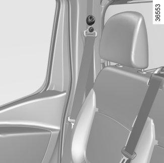 BEZPEČNOSTNÍ PÁSY (2/5) 1 ß Výstražná pásu kontrolka nezapnutého předního bezpečnostního Rozsvítí se na centrálním displeji při spouštění motoru.