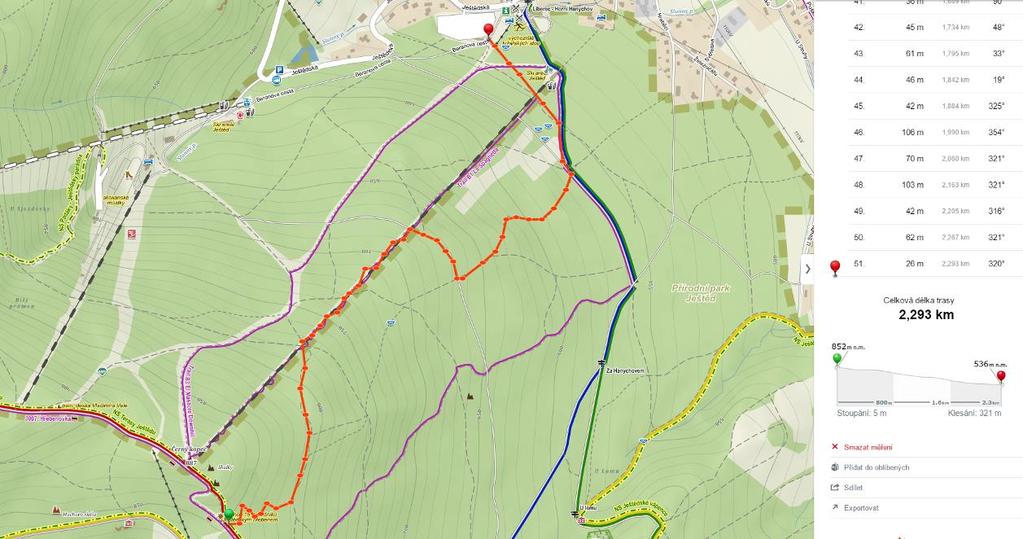 Mapa č. 4 RZ4 Race Přesun na start RZ: Od dolní stanice lanovky na Skalku vede po zelené turistické značce na Pláně. Poté po hřebenové cestě až ke startu.