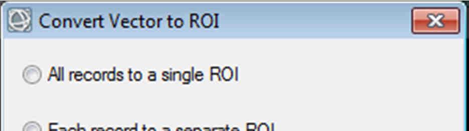 Obr. 3. ROI Tool convert vector to ROI. Pokud se vybírají trénovací plochy přímo nad snímkem, nabízí ROI tool několik možností, jak na to.