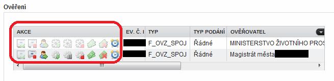 Potvrzení - stáhnout Potvrzení údajů odeslaných elektronicky do ISPOP pro listinnou autorizaci (nikoli již zaslané potvrzené ohlašovatelem), Zobrazit chyby - zobrazit chyby v hlášení (např.