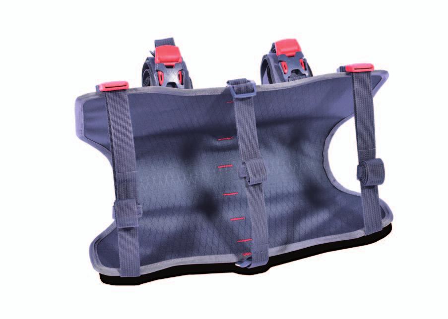 grey black bar HARNESS 400g 33cm 33cm handlebar fixing system with Alu reinforcement and spacer boxes připevnění k řídítkům