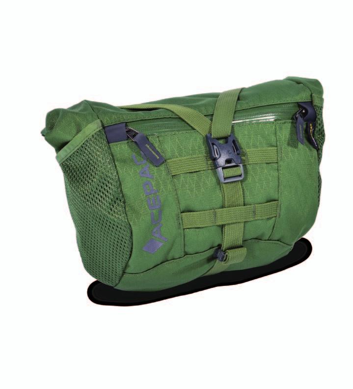green blue grey black camo bar bag 345g 5l 25cm 16cm 12cm adjustable position of head tube strap nastavitelna pozice popruhu hlavové trubky posibility to fix to handlebars without Bar roll možnost
