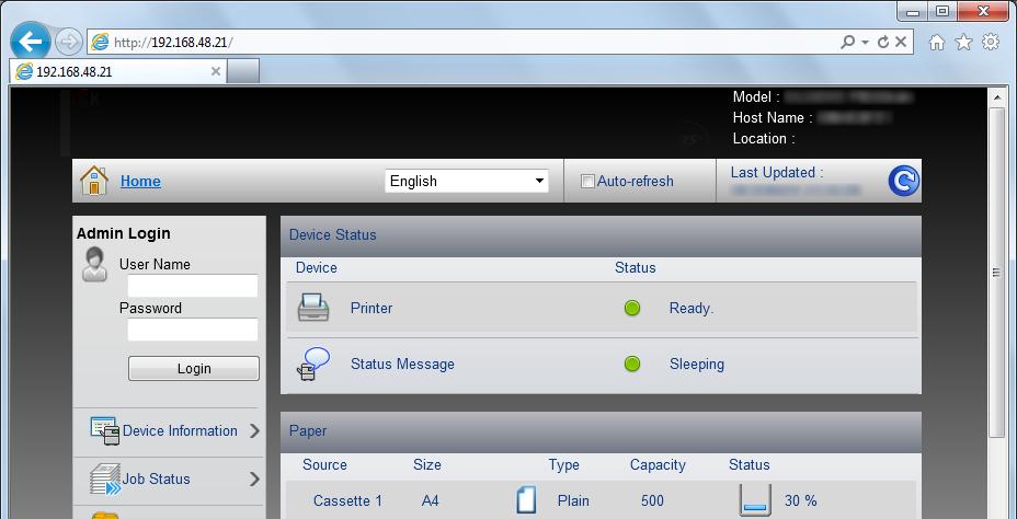 Nastavení Popis Správce Běžný uživatel Security Settings Management Settings Proveďte pokročilá nastavení zabezpečení.