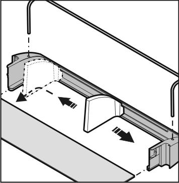5 Dveřní přihrádka Přemístění přihrádek ve dveřích u Přihrádku vytáhněte podle vyobrazení.