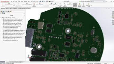 SOLIDWORKS PCB Skici děr s více obrysy Skici děr s více obrysy jsou podporovány ve vzájemné výměně mezi ECAD a MCAD.