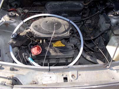 fázy požiaru. V tretej fáze požiaru už začínajú horieť aj retardéry a požiar sa rozšíri na celý automobil.
