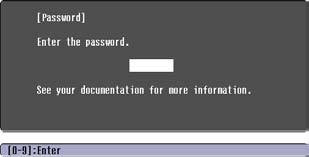 Funkce zabezpečení Prevence proti krádeži (Password Protect/ Zabezpečení heslem/) Když je aktivována funkce Password Protect (Zabezpečení heslem), osoby, které heslo neznají, nebudou moci projektor