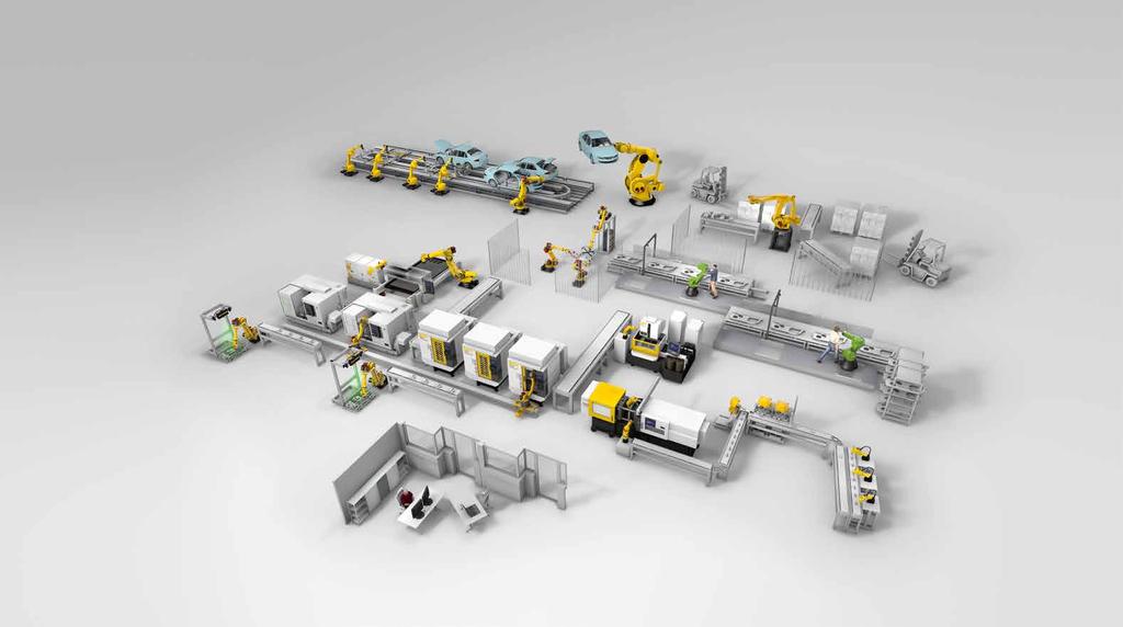 Inteligentní automatizace 100% FANUC Multirobotické svařovací buňky - snadné automatické sváření díky bezproblémového připojení a jednotnému CNC uživatelskému rozhraní. Uzvednou až 2.