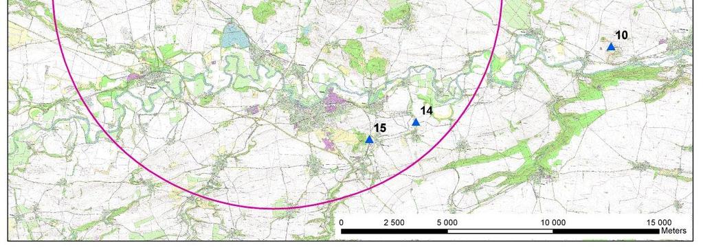 Veltěže u Loun, 5 Blšanský chlum, 6 Hrádek a Raná, 7 Oblík. Přehled zjištěných údajů:. Třtěno, vrch Syslík: 980 výskyt syslů (H. Tichý nepubl. soukr.