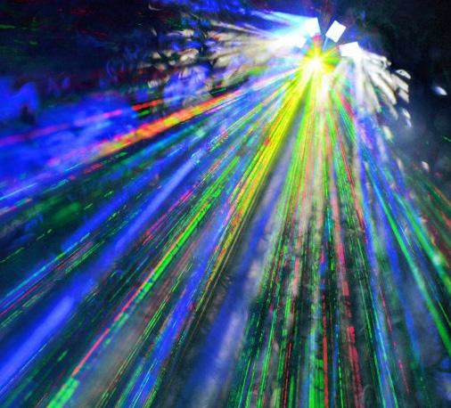 laser LED stroboskop ovládání DMX a
