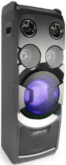 599 Kč 120W BT/MP/USB/SD LED osvětlení vstupy - 2x Mic