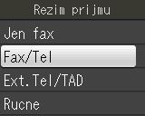 Obecné informace d Pomocí tlačítka a nebo b vyberte možnost Fax/Tel. Na LCD displeji se zobrazí aktuální nastavení: e Stiskněte tlačítko Stop/Exit (Stop/Konec).